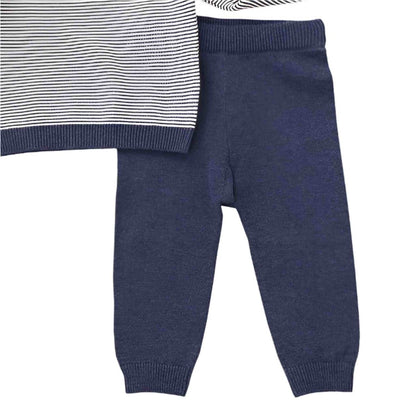 Organic Cotton Knit Pant - Indigo Blue - Blankee Baby