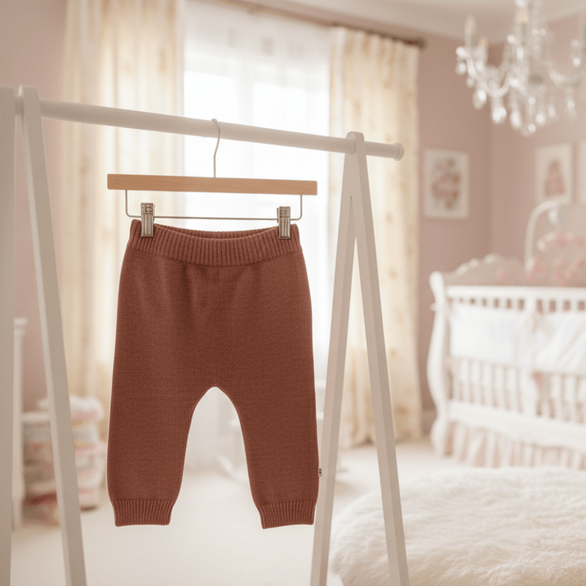 Organic Cotton Knit Pant - Apple Spice | Viverano Organics | Pants