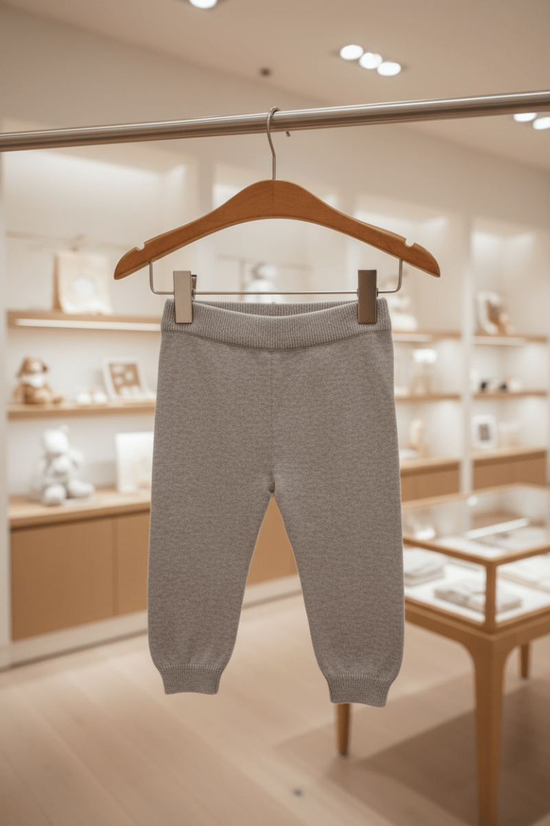Organic Cotton Knit Pant - Heather Gray - Blankee Baby