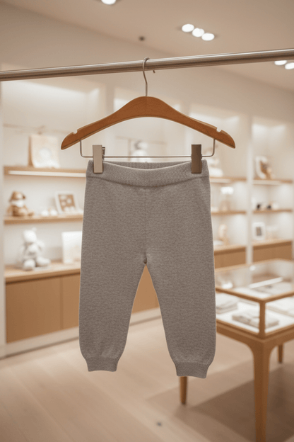 Organic Cotton Knit Pant - Heather Gray - Blankee Baby