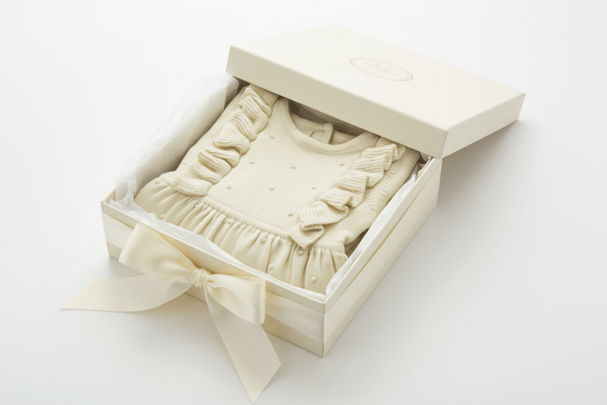 Organic Cotton Milan Ruffle Knit Dress - Cream | Viverano Organics | Dresses