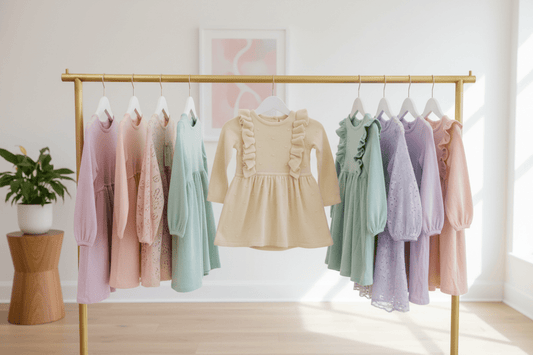 Organic Cotton Milan Ruffle Knit Dress - Cream | Viverano Organics | Dresses