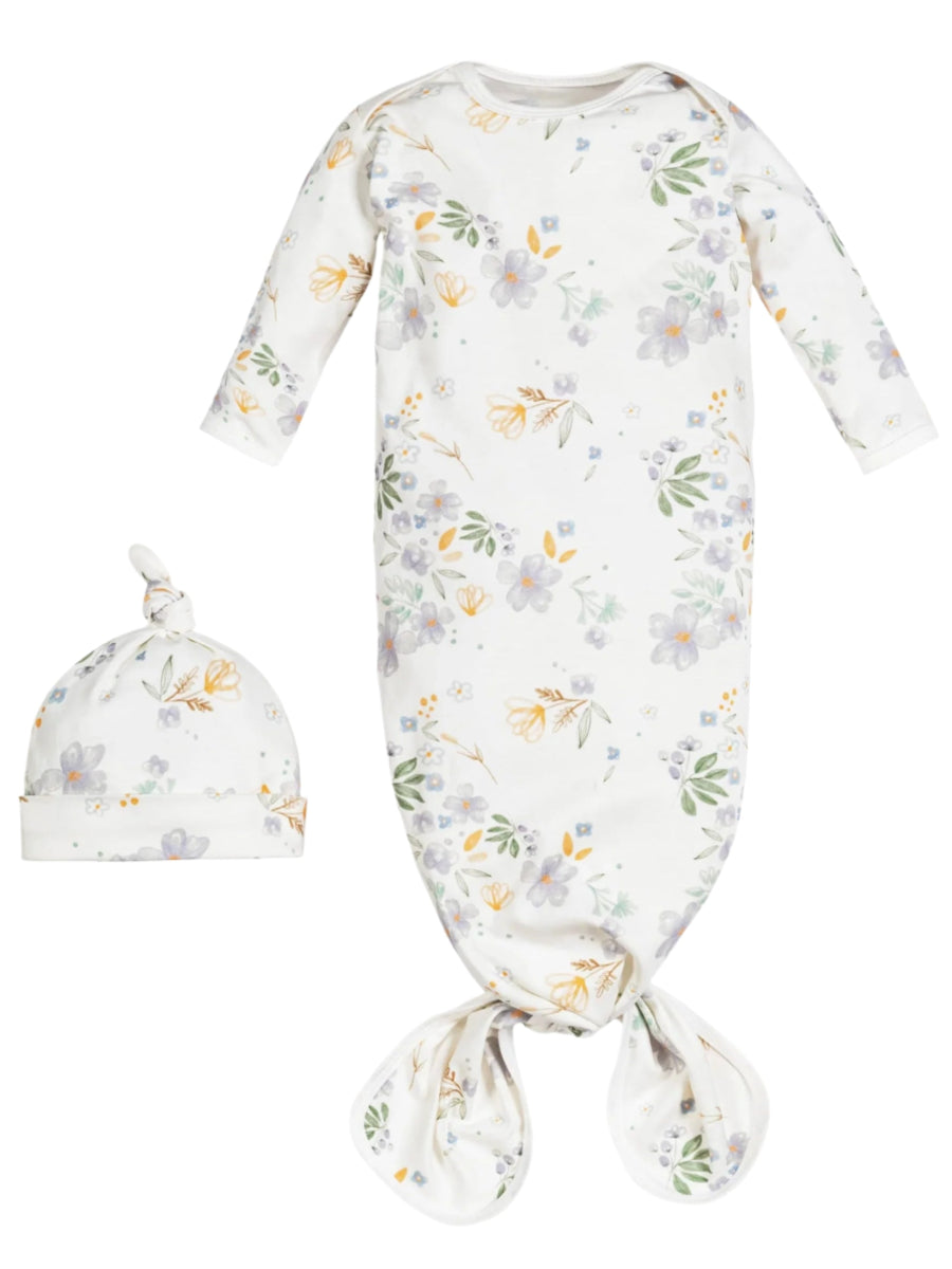 Organic Cotton Newborn Gown & Beanie Set - Blankee Baby