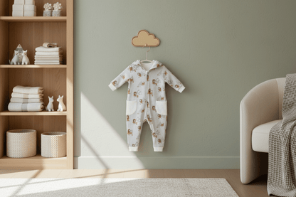 Organic Cotton One - Piece Bear & Fox Romper - Blankee Baby