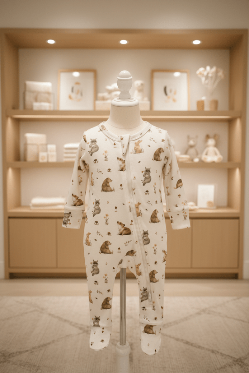 Organic Cotton One - Piece Romper - Forest Friends - Blankee Baby