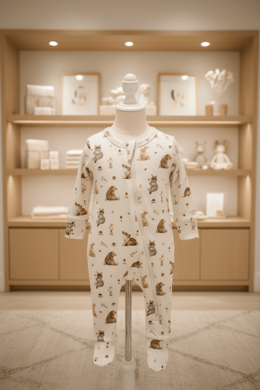 Organic Cotton One - Piece Romper - Forest Friends - Blankee Baby