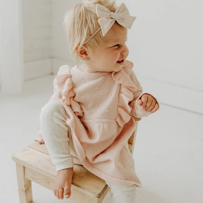 Organic Cotton Pink Ruffle Dress - Blankee Baby