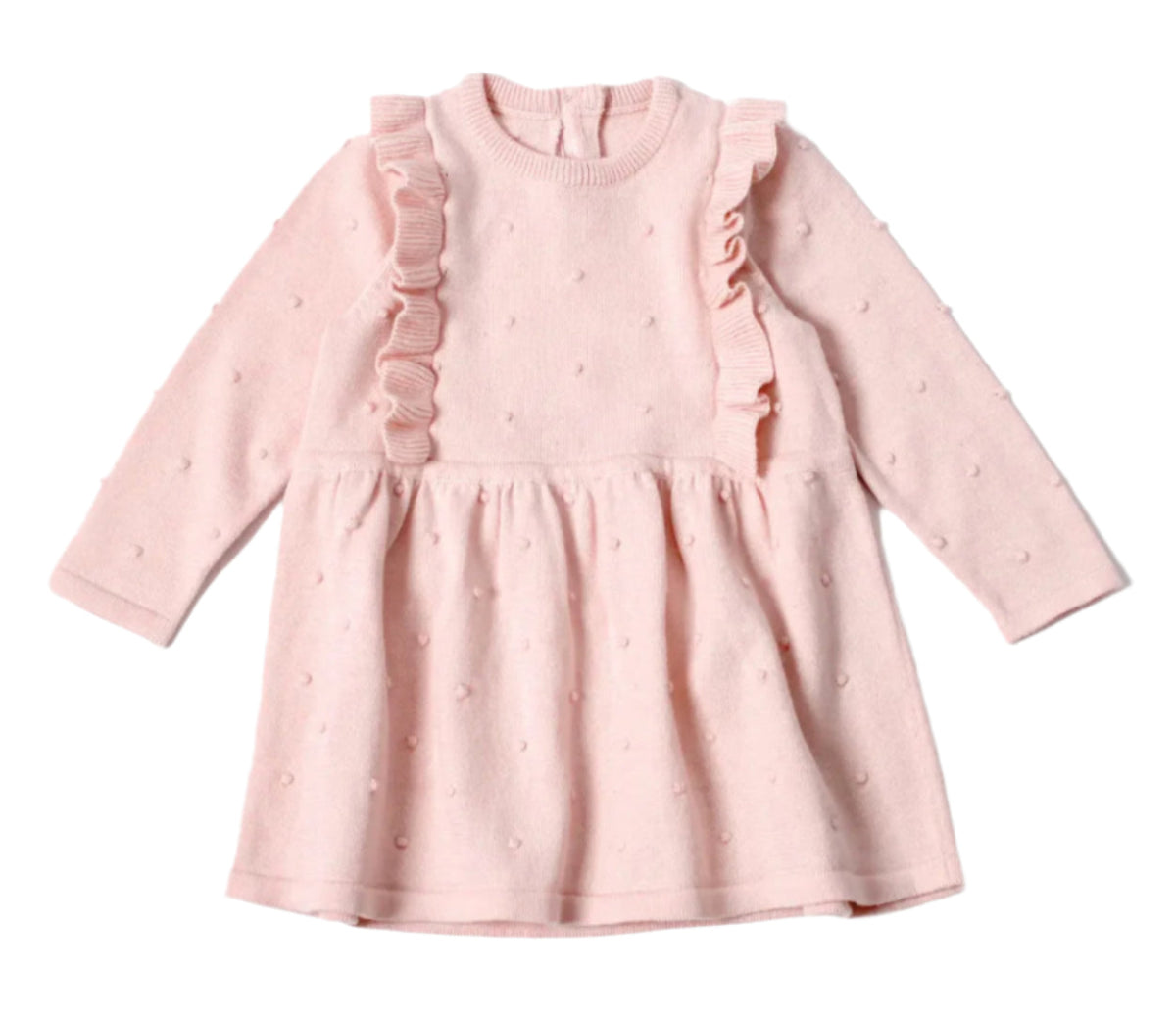 Organic Cotton Pink Ruffle Dress - Blankee Baby