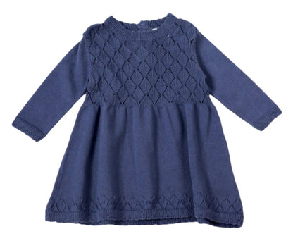 Organic Cotton Pointelle Knit Dress - Blankee Baby