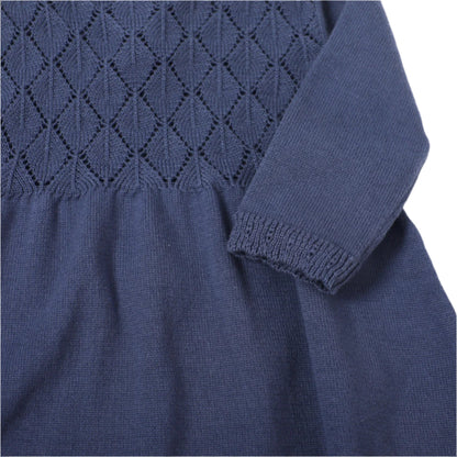 Organic Cotton Pointelle Knit Dress - Blankee Baby