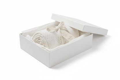 Organic Cotton Receiving Blanket - Cream - Blankee Baby
