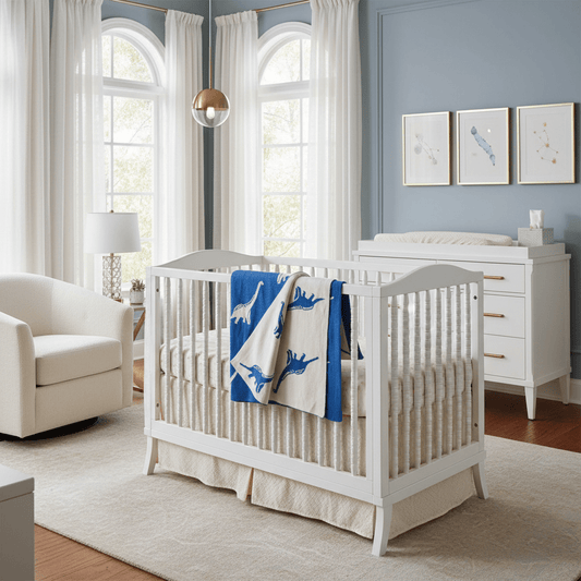 Organic Cotton Receiving Blanket - Dinosaur - Blankee Baby