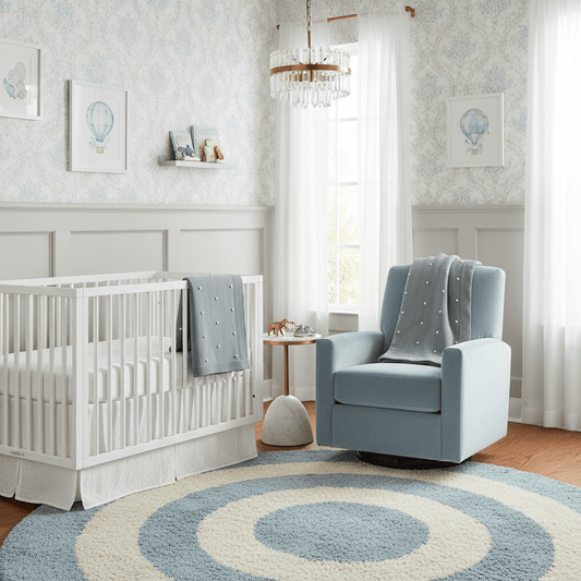 Organic Cotton Receiving Blanket - Gray Bobble Knit - Blankee Baby