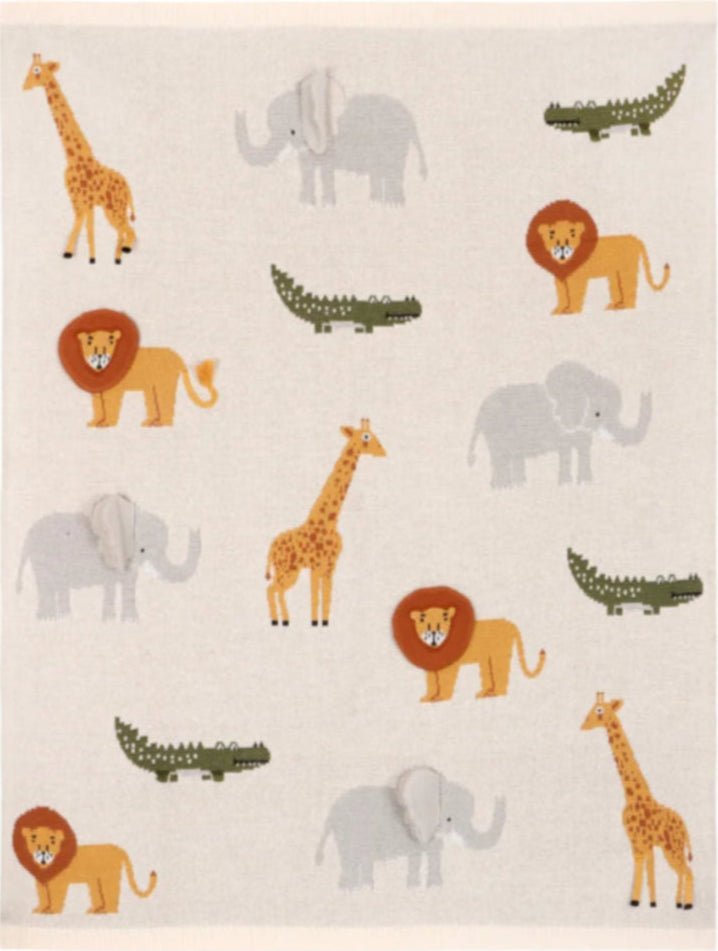 Organic Cotton Receiving Blanket - Safari - Blankee Baby