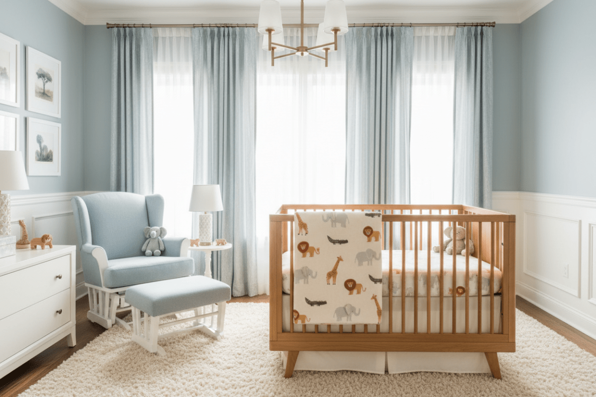Organic Cotton Safari Receiving Blanket - Natural White | Blankee Baby
