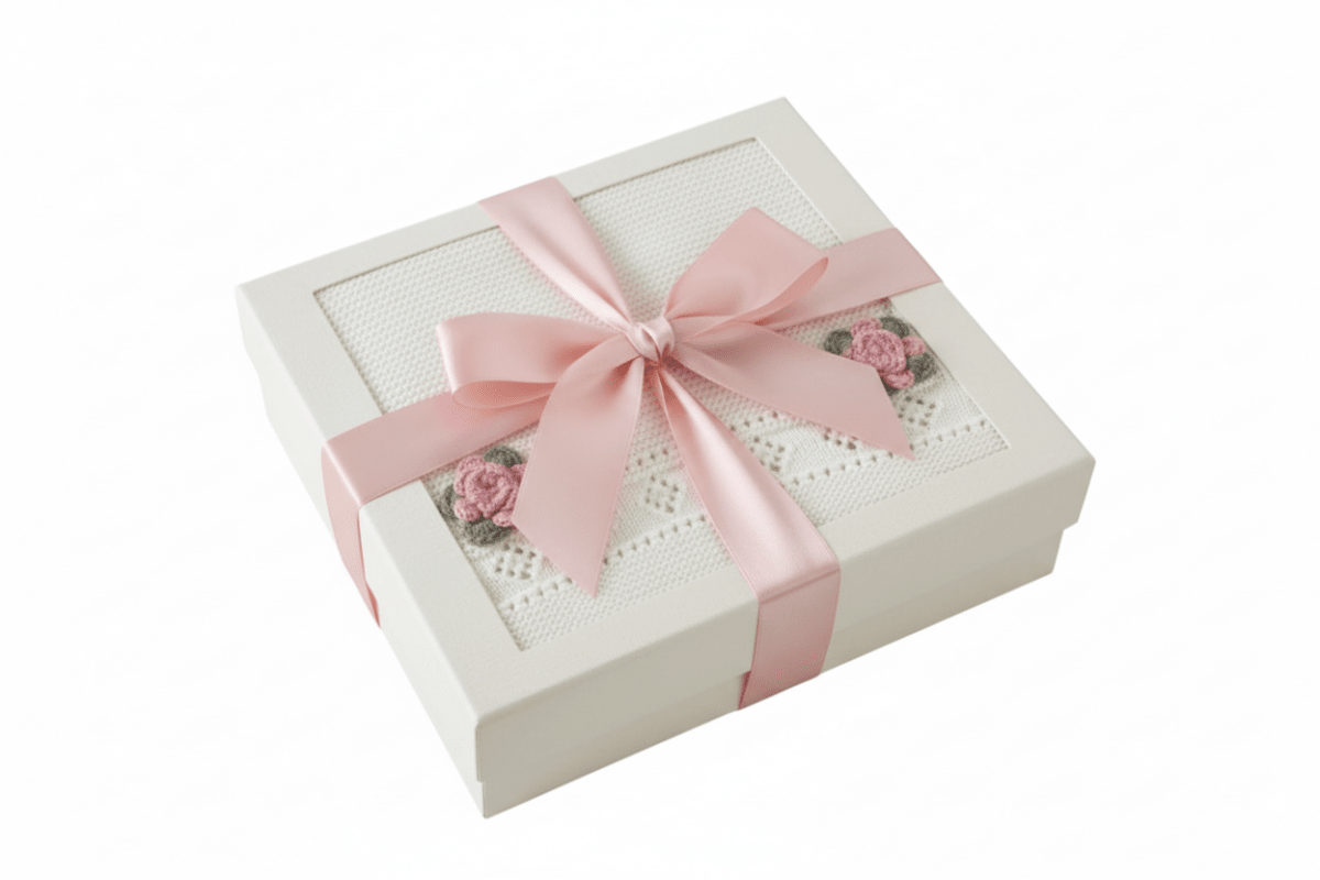 Organic Cotton Receiving Blanket Set - Pointelle | White/Pink Roses | Viverano Organics | Blankets
