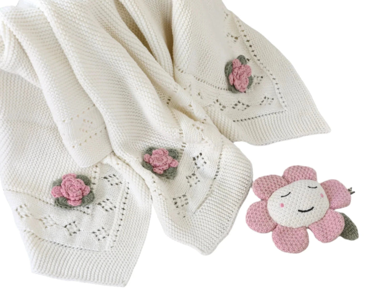 Organic Cotton Receiving Blanket Set - White - Blankee Baby