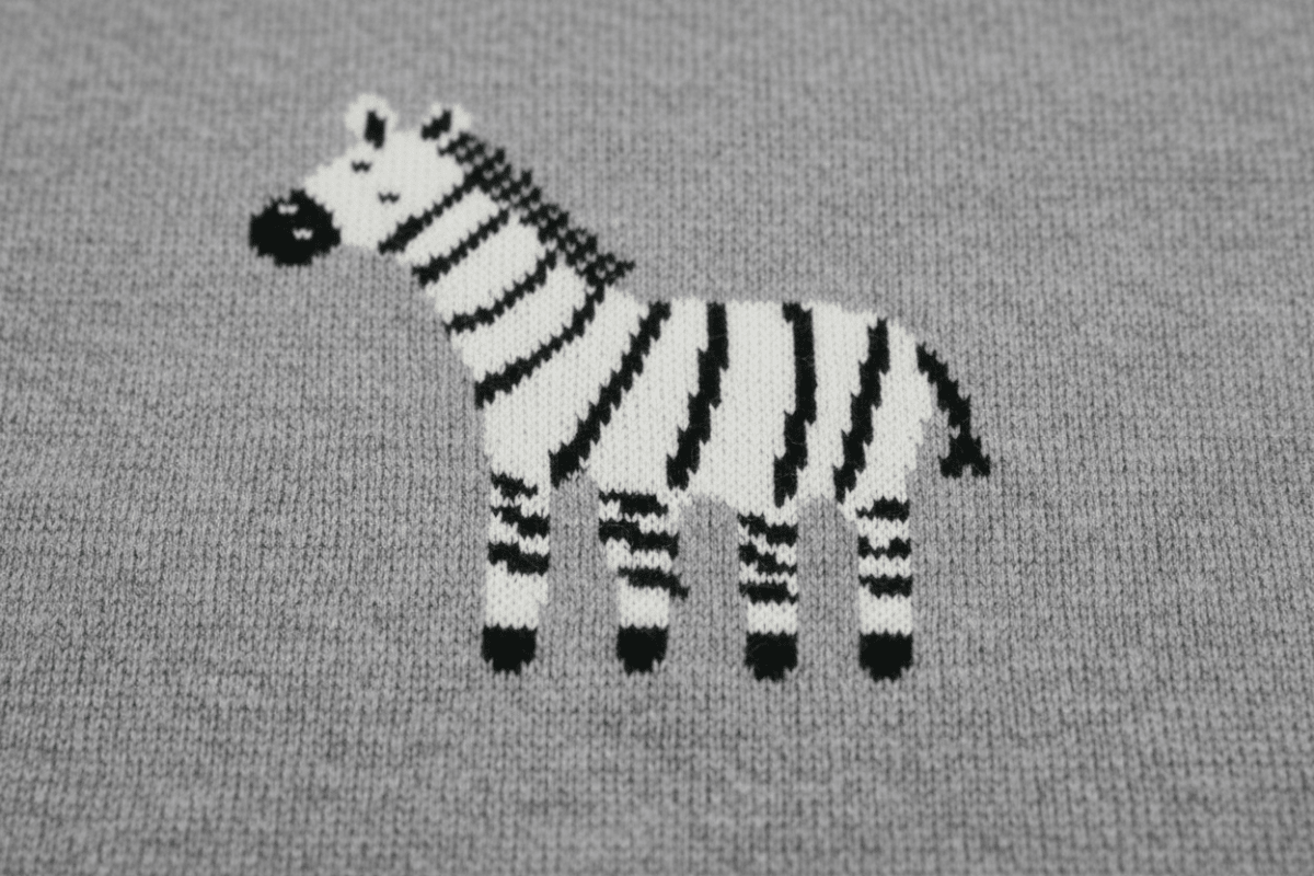 Organic Cotton Receiving Blanket - Zebra | Gray - Blankee Baby