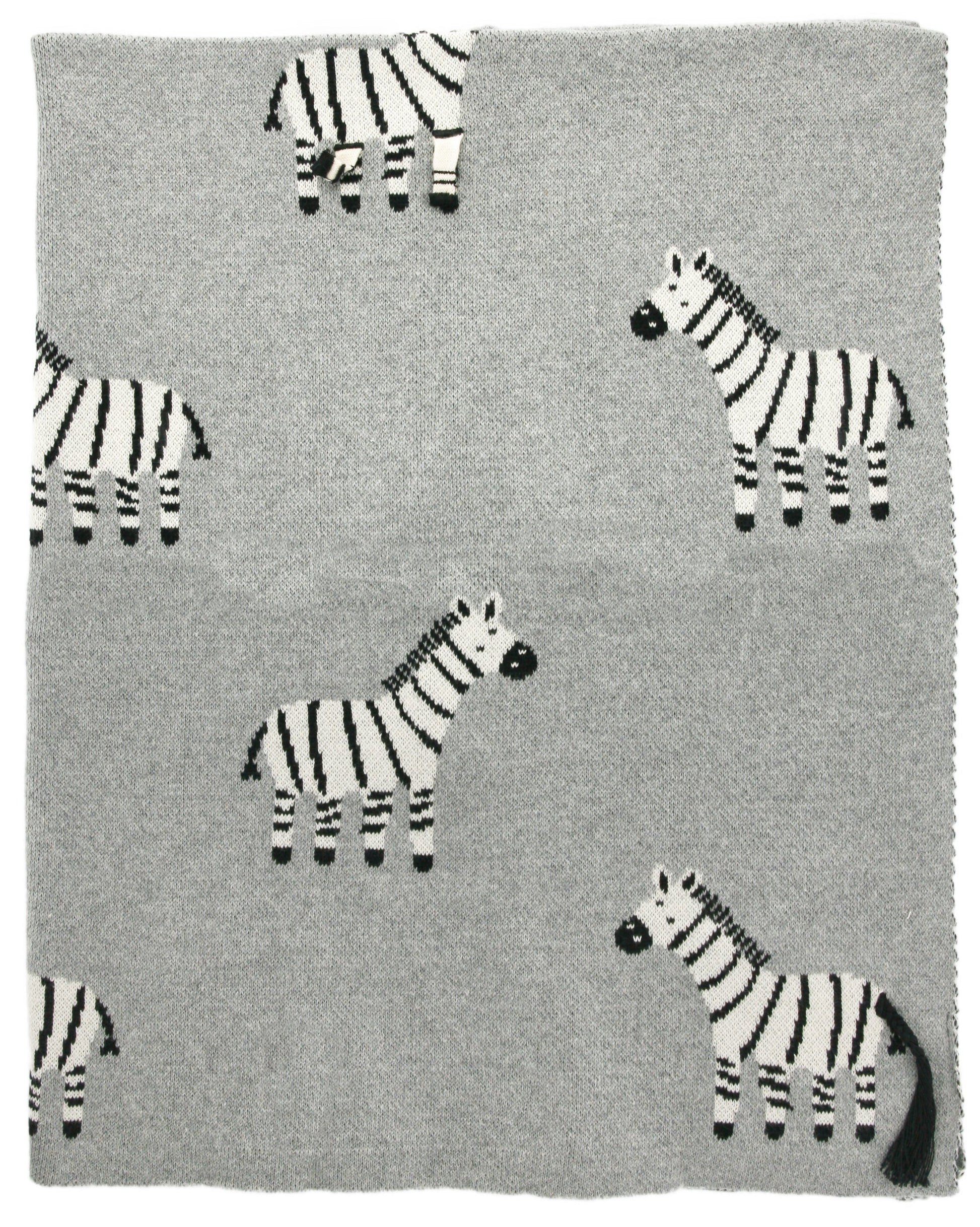Organic Cotton Receiving Blanket - Zebra - Blankee Baby