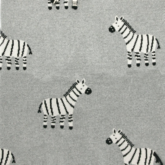 Organic Cotton Receiving Blanket - Zebra - Blankee Baby