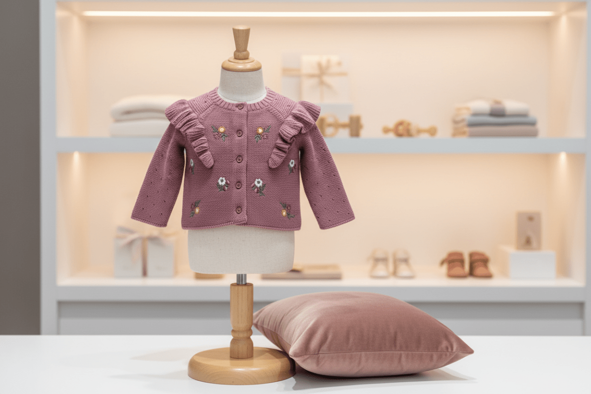 Organic Cotton Ruffle Cardigan - Blankee Baby