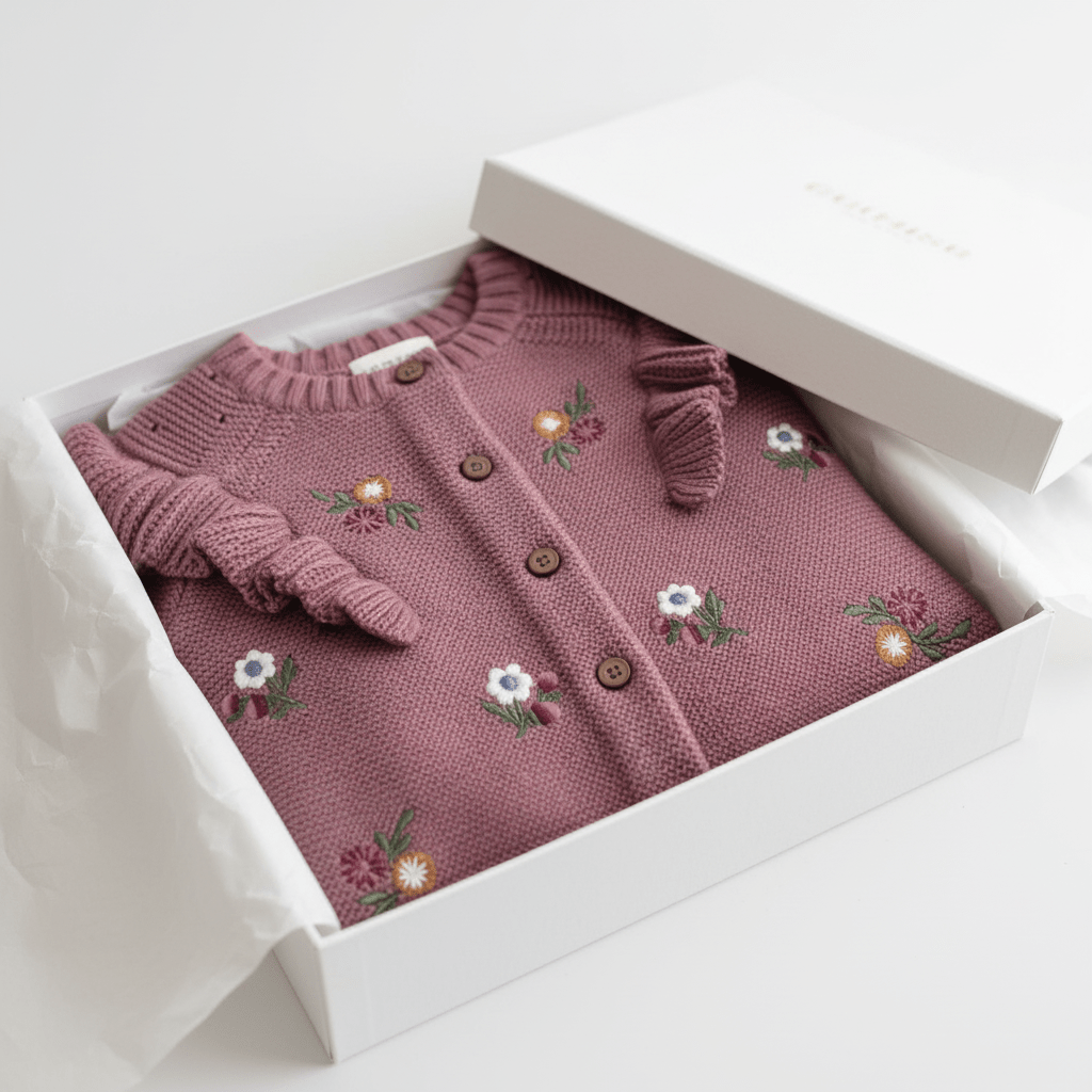 Organic Cotton Ruffle Cardigan - Blankee Baby