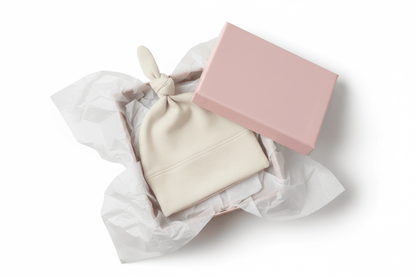 Organic Cotton Classic Knotted Baby Hat - Natural White | Colored Organics | Accessories