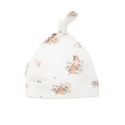 Organic Cotton Top Knot Beanie - Blankee Baby