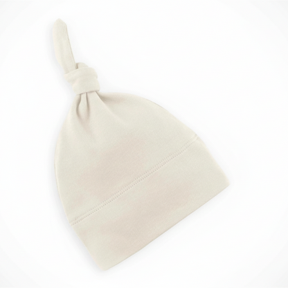 Organic Cotton Classic Knotted Baby Hat - Natural White | Colored Organics | Accessories