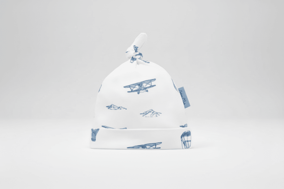 Organic Cotton Airplane Hat - White | Aster & Oak | Accessories