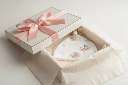 Organic Cotton Vintage Meadow Baby Hat - White | Aster & Oak | Accessories