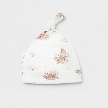 Organic Cotton Vintage Meadow Baby Hat - White | Aster & Oak | Accessories