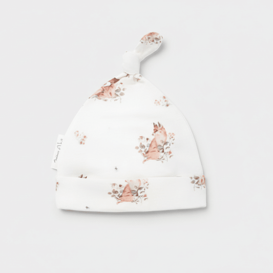Organic Cotton Vintage Meadow Baby Hat - White | Aster & Oak | Accessories