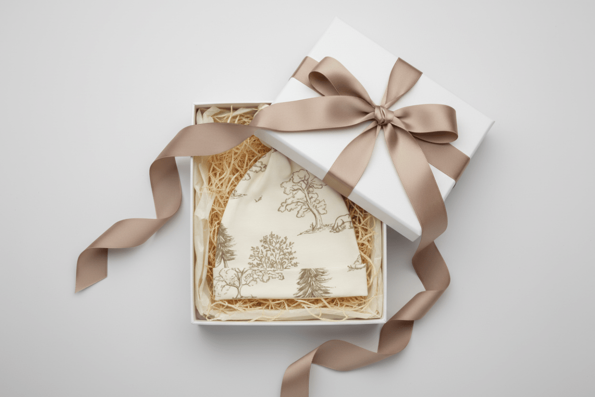 Organic Cotton Fox Woods Baby Hat - Natural White | Aster & Oak | Accessories