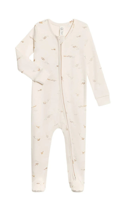 Organic Cotton Zip Front Pajama - Blankee Baby